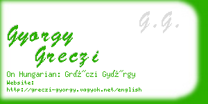 gyorgy greczi business card